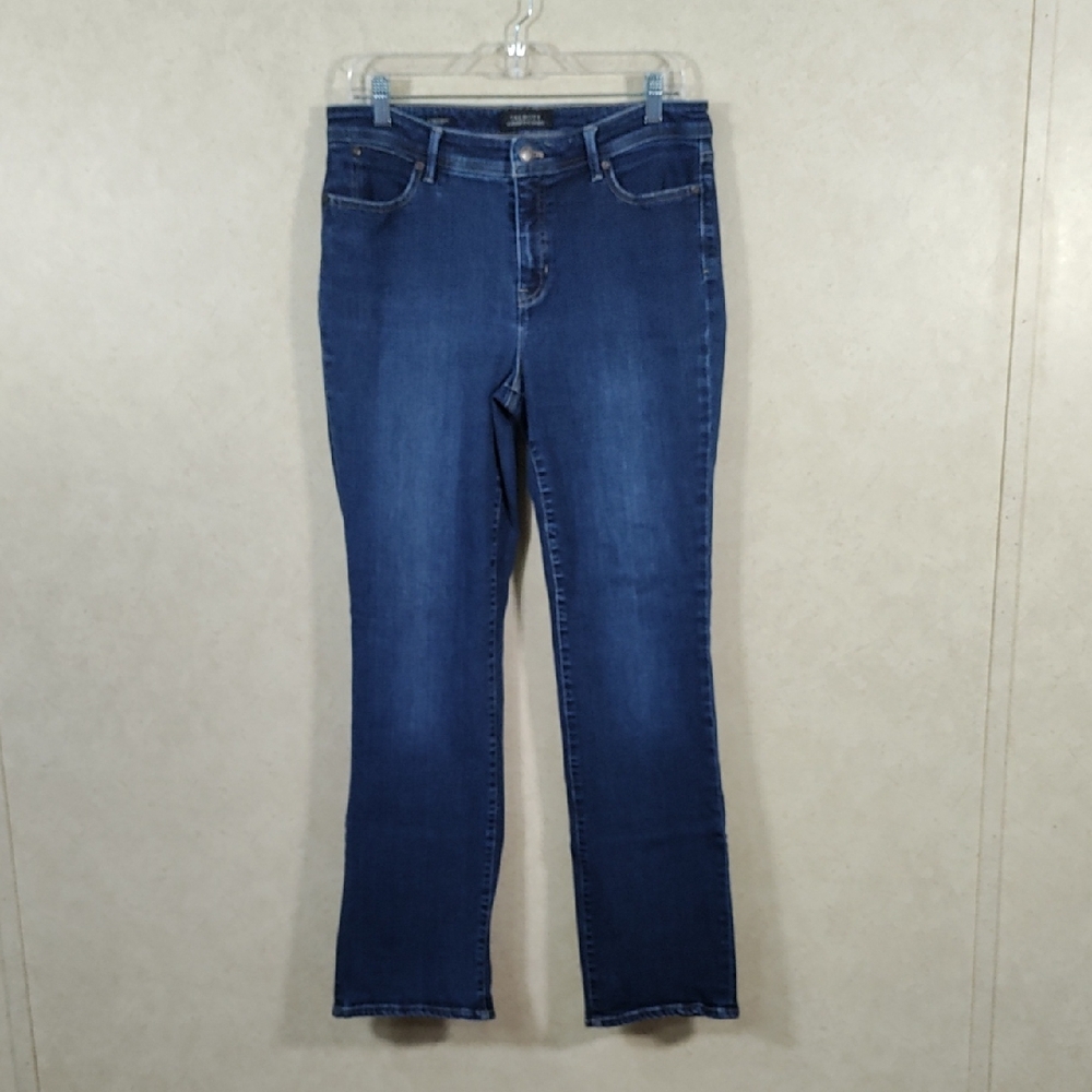 6198 Talbots Flawless Five Pocket High Waist Barely Boot Cut jeans 10